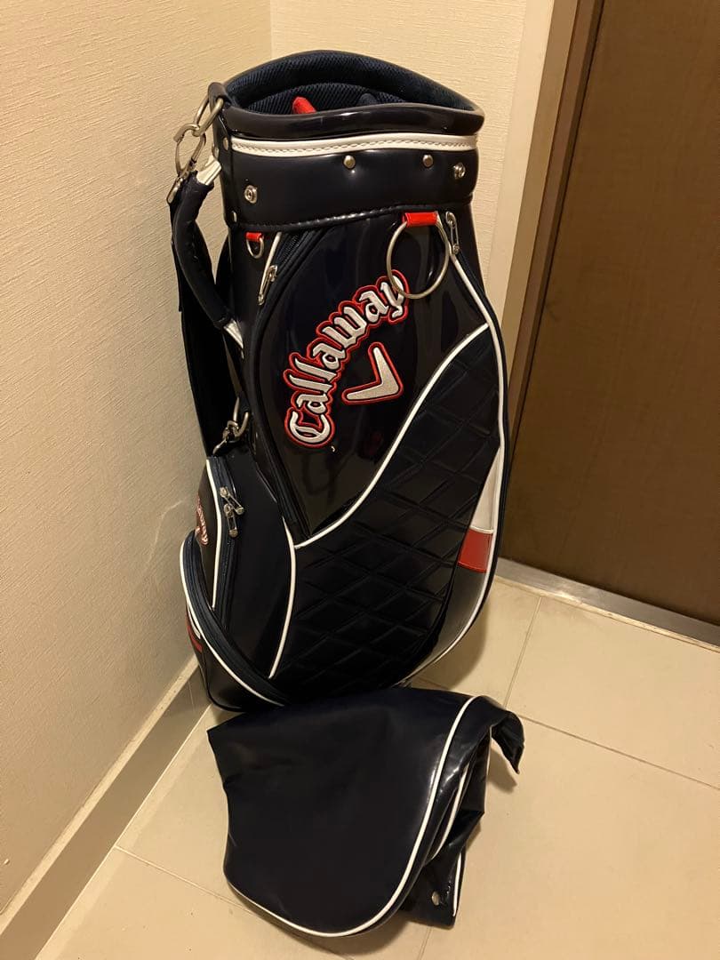 【キャロウェイ】レディースキャディバッグ、ネイビー、美品
