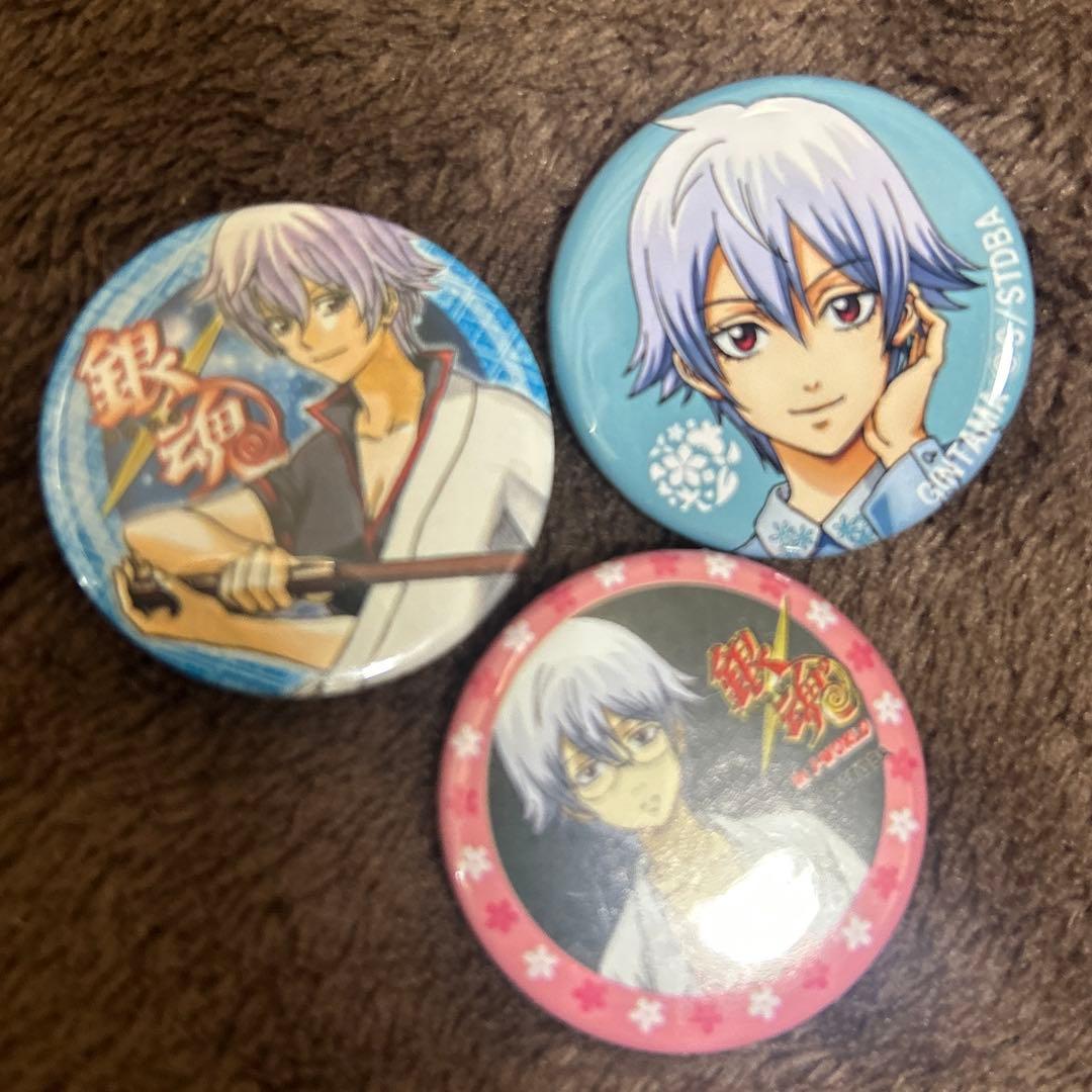 銀魂　坂田銀子　缶バッジ　坂田銀時　earth musicコラボ J-WORLD