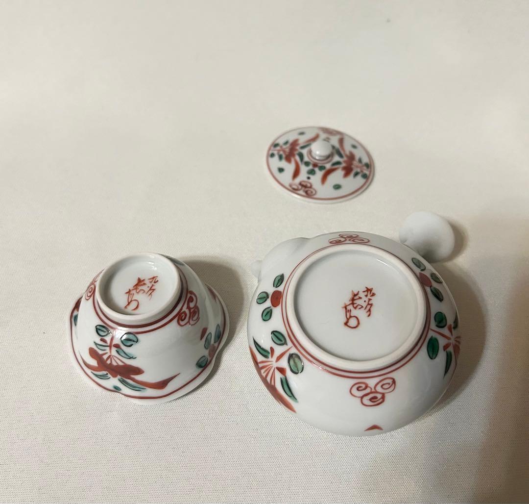 長右衛門 九谷焼 小茶器 一組 煎茶器 茶器 茶道具 急須 茶器セット 茶器揃