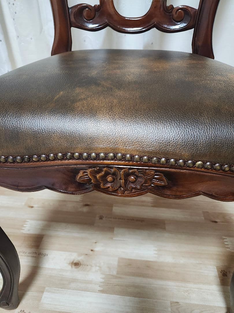 クラシック 木製チェア ブラウン