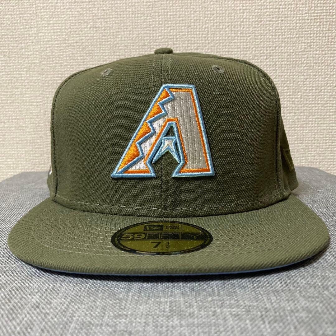 【海外限定】ニューエラ アリゾナダイアモンドバックス 59FIFTY オリーブ