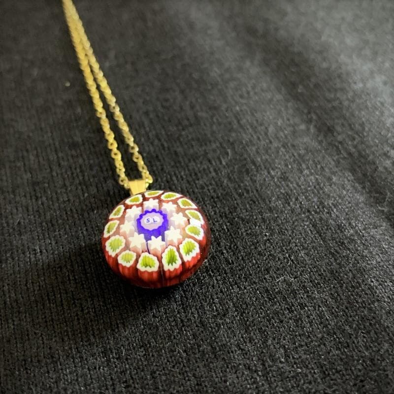 希少 サンルイ クリスタル ペーパーウェイト型 ネックレス