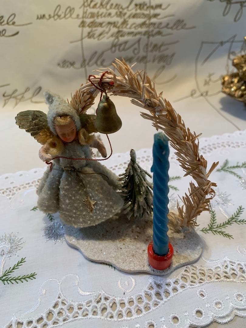 ドイツ製　アンティーク　ビクトリア時代の天使の少女のロウソク立て！雰囲気抜群！