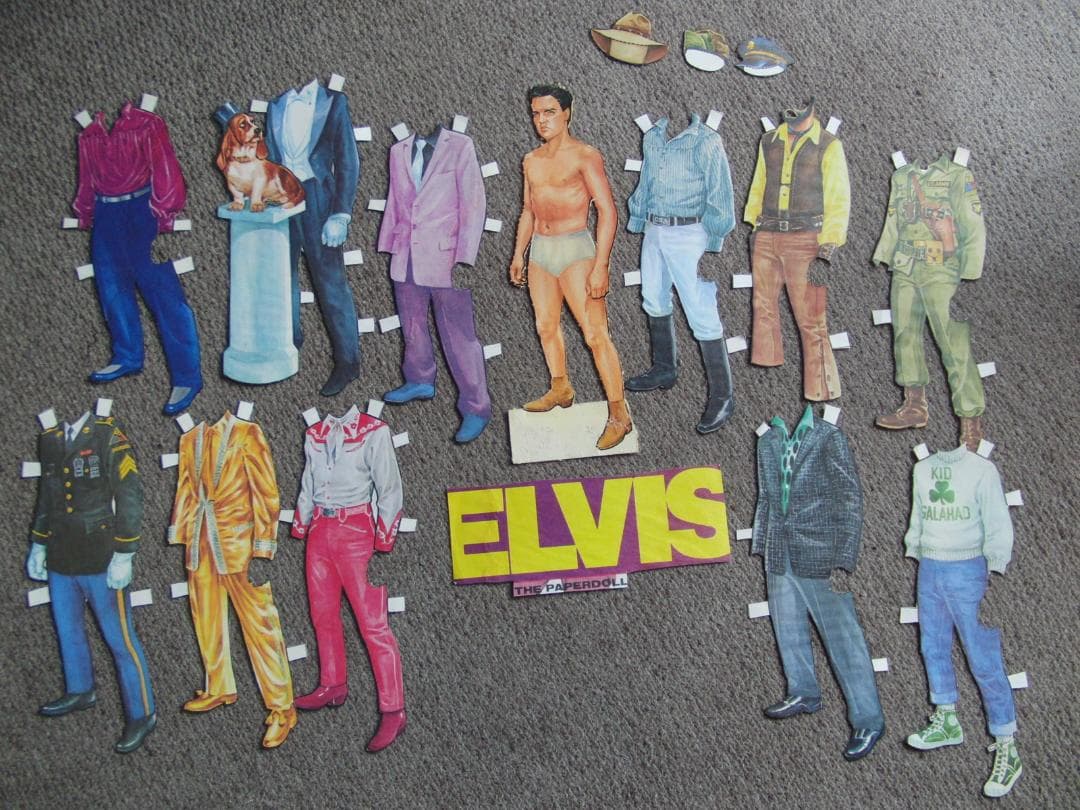 ★超希少 エルビス・プレスリー 切り抜き 着せ替え 紙製2パターン