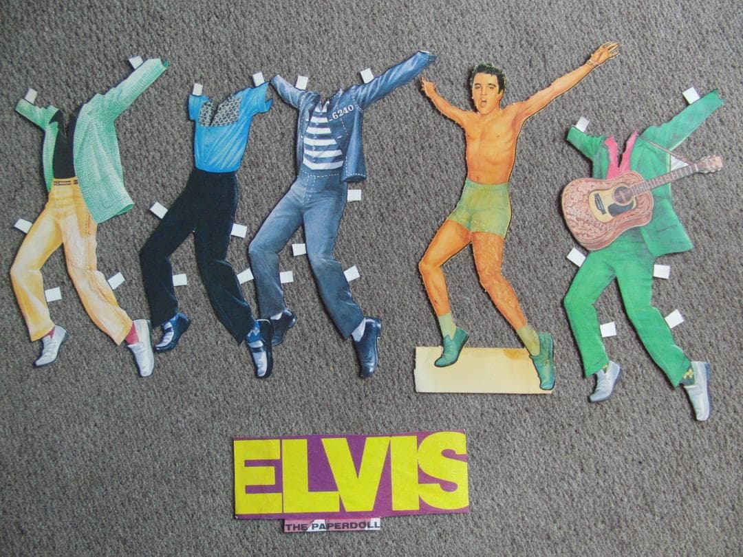 ★超希少 エルビス・プレスリー 切り抜き 着せ替え 紙製2パターン