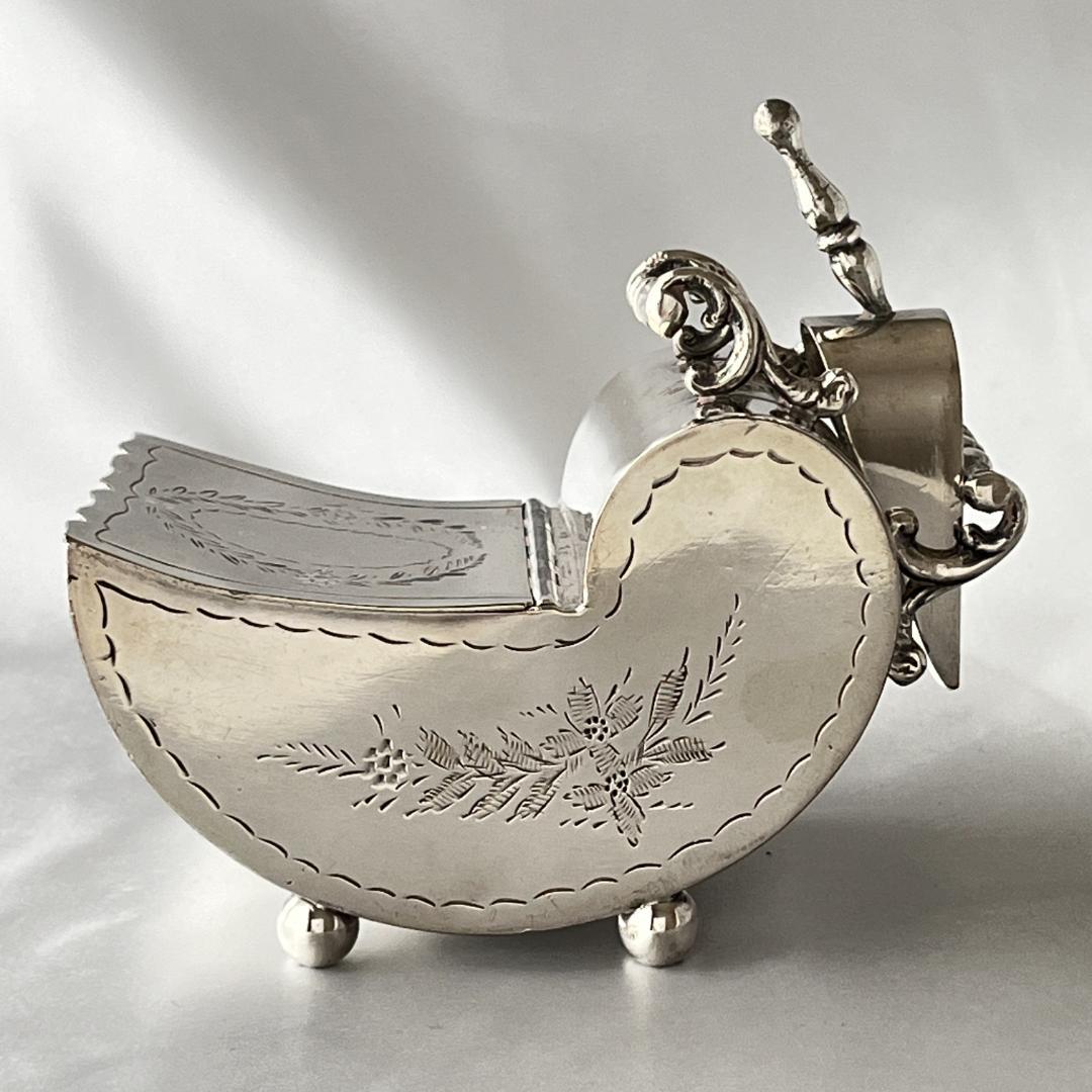 【英国】シュガーボックス / スカットル スコップ【シルバープレート】