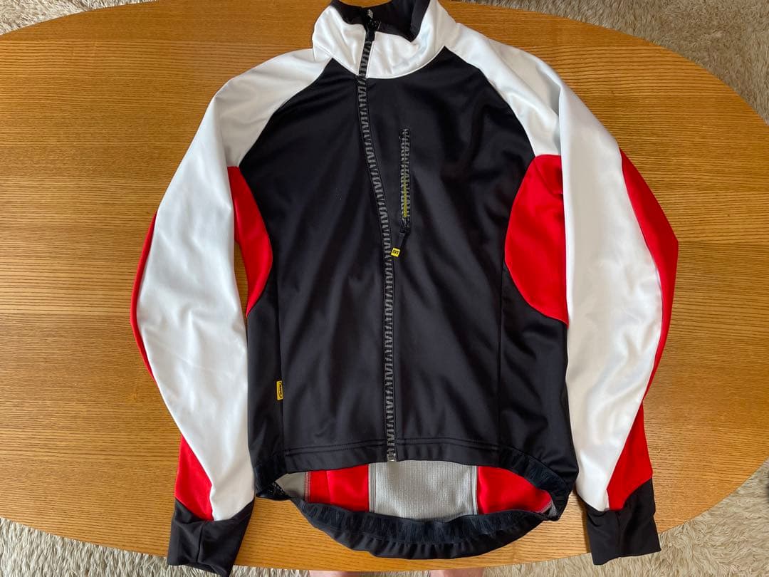 ロードバイク　マビックMAVIC サイクルジャケット 黒 赤 白 長袖