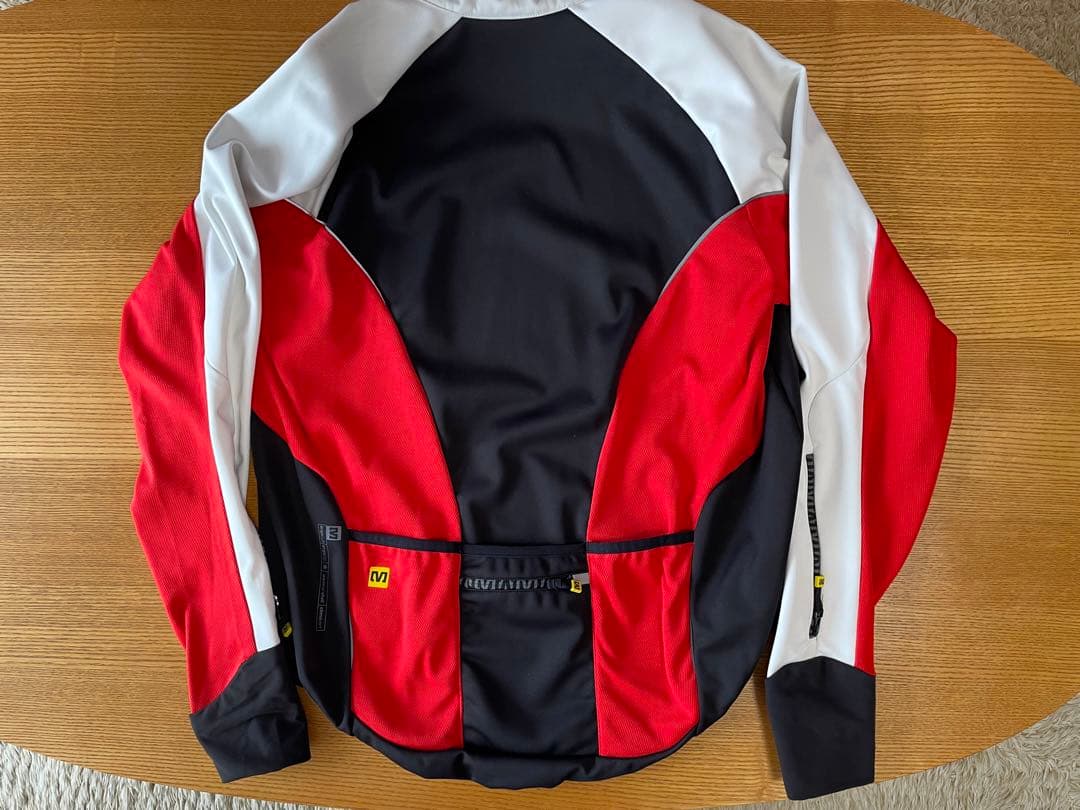 ロードバイク　マビックMAVIC サイクルジャケット 黒 赤 白 長袖