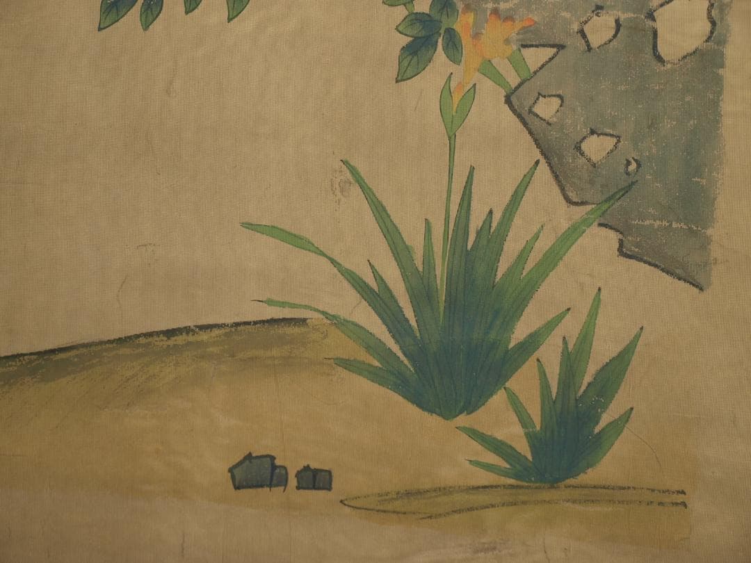 中国明時代の人物図　肉筆絵　激安骨董品 BD287A13-2