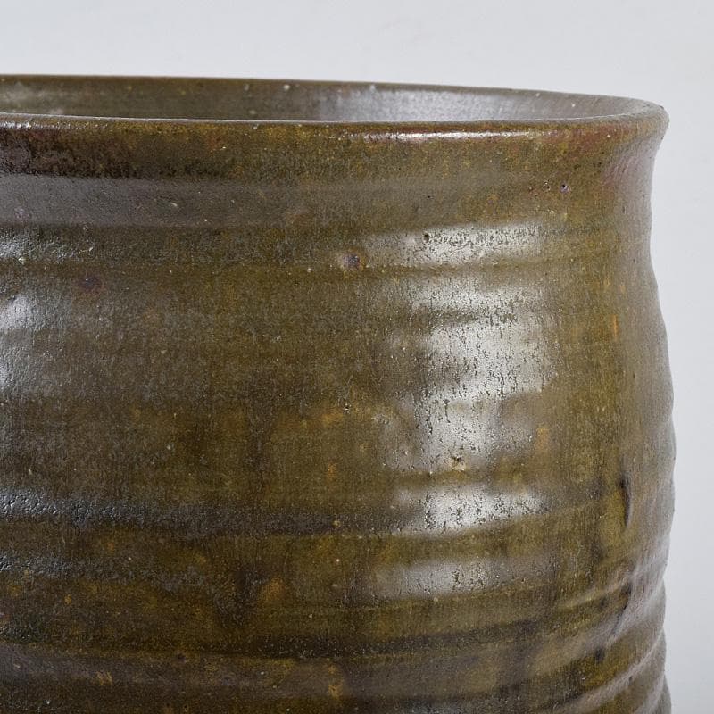 九谷焼　柳雨軒　三代　徳田八十吉作　花生　共箱　M　R9016B