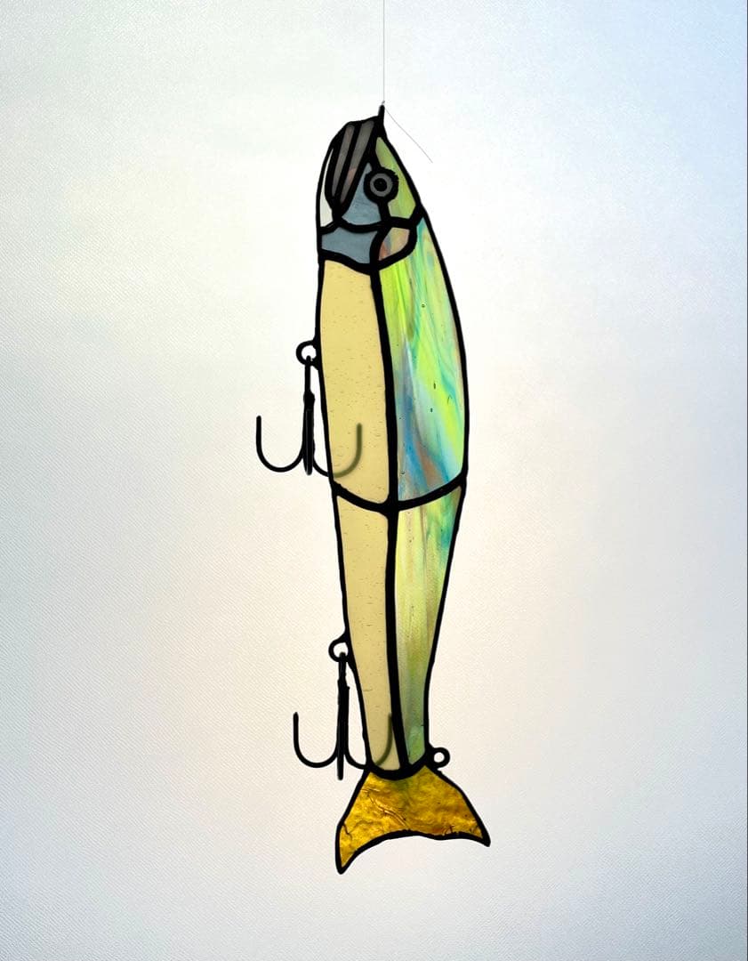ビックベイト型ステンドグラスウォールフック〜bigbait Ayu〜