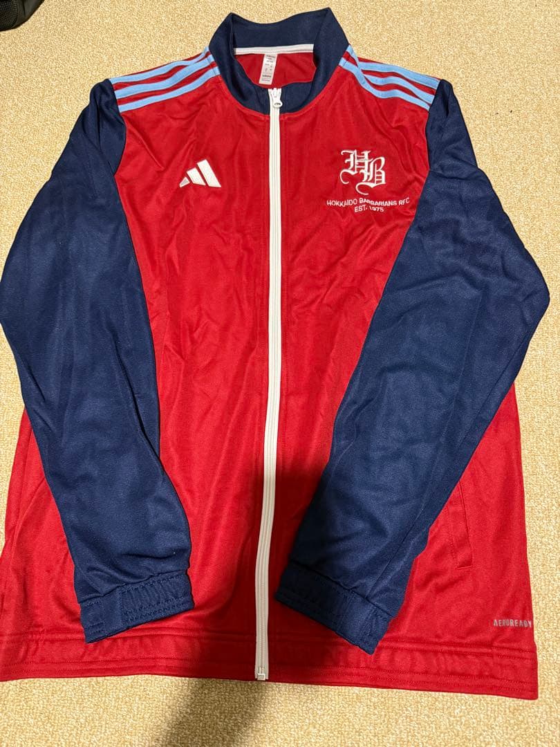 ラグビーチーム adidas ウォームアップウェア レッド/ネイビー　新品未使用