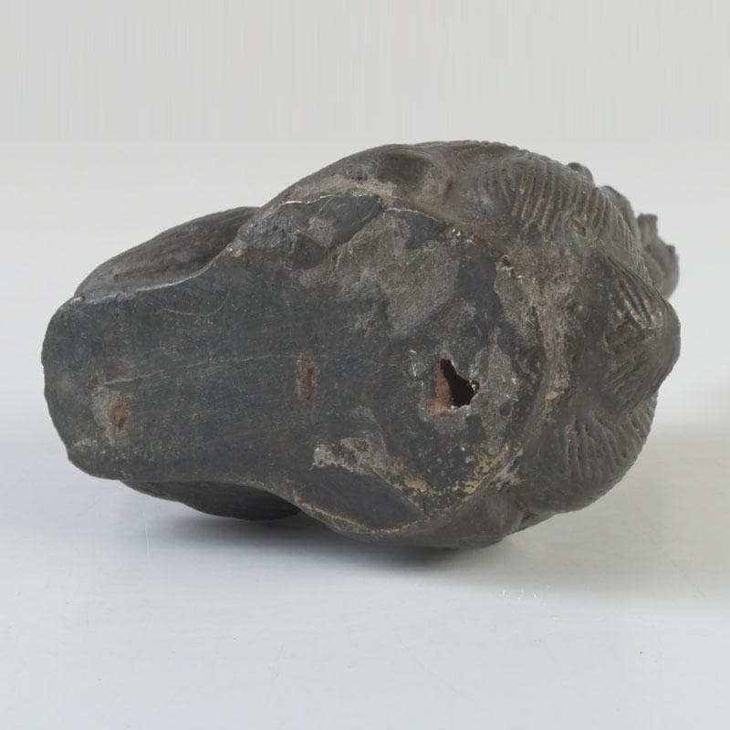 仏教美術　古銅　チベット仏　兎に観音像　仏像　置物　C　9867