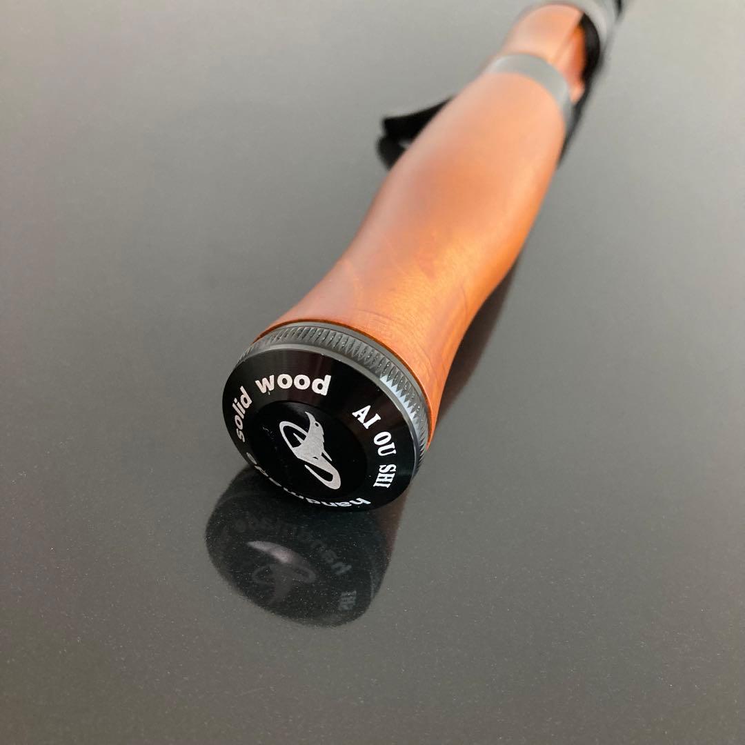 【新品】ロッドビルディング 天然木／ブラック ストレートグリップ トラウト