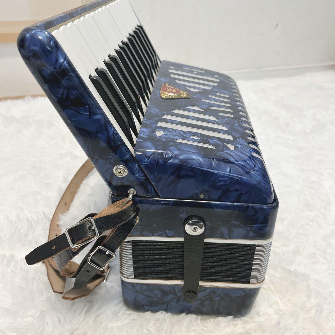 【美品】TOMBO トンボアコーディオン No.302 ブルー 希少