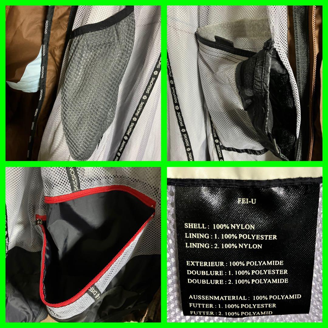 SESSIONS／セッションズ✴️スキー・スノーボードウエア　防寒　防雪　テック系