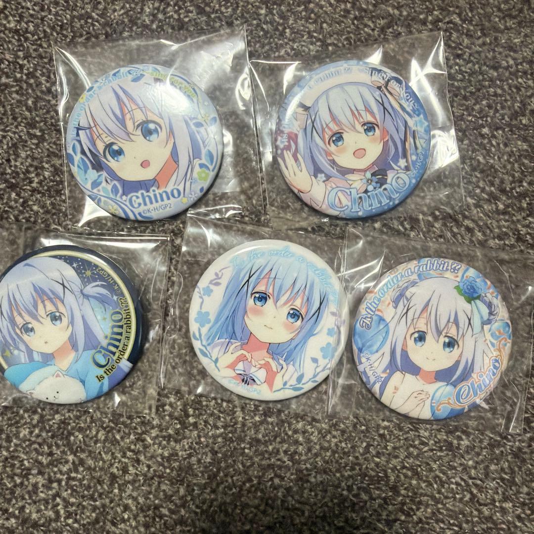 ごちうさ　缶バッジセット　チノ　ハートポーズc97