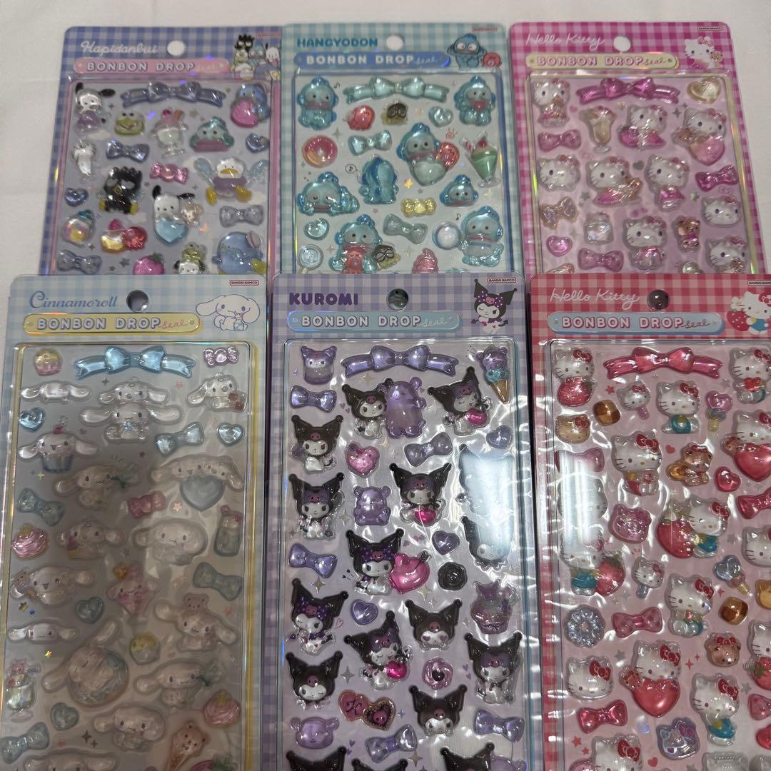 【正規品】 ディズニー サンリオ ボンボンドロップシール 12点セット