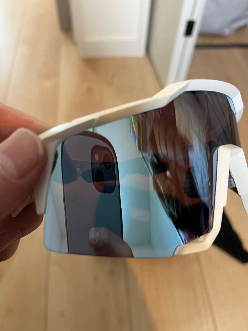 100% スポーツ用サングラス ホワイト