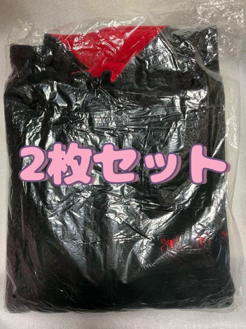 SPIDERMAN スパイダーマン／フルジップ 長袖フリース（ブラック）／刺繍