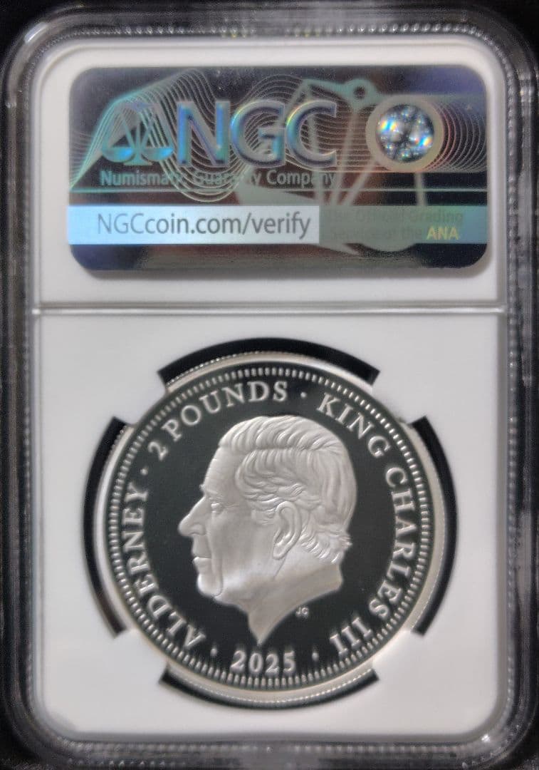 最高鑑定 2025 オルダニー 銀貨 NGC PF70UC FR ウナとライオン