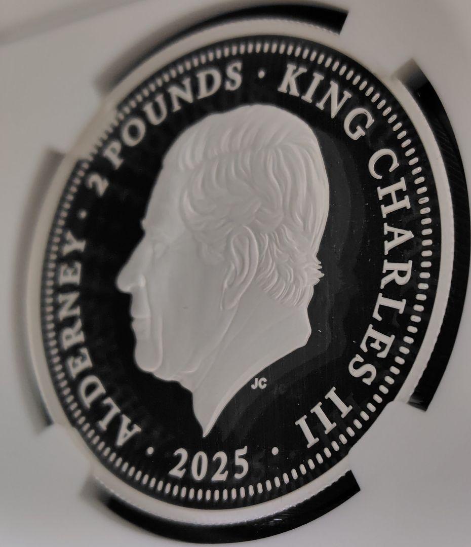 最高鑑定 2025 オルダニー 銀貨 NGC PF70UC FR ウナとライオン