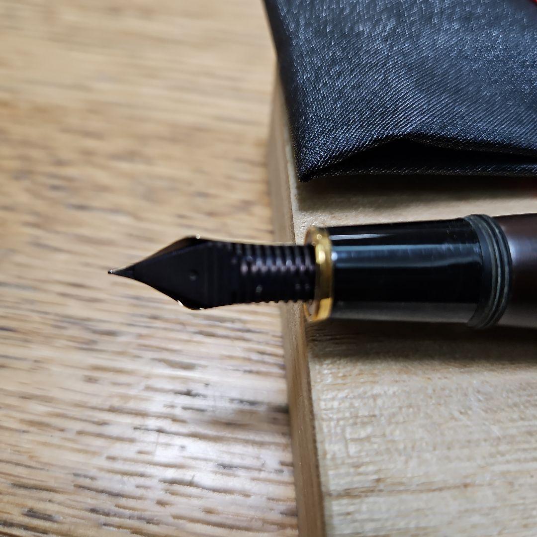 プラチナ 万年筆 【出雲 鉄刀木】 18K 細字 F PLATINUM 未使用品