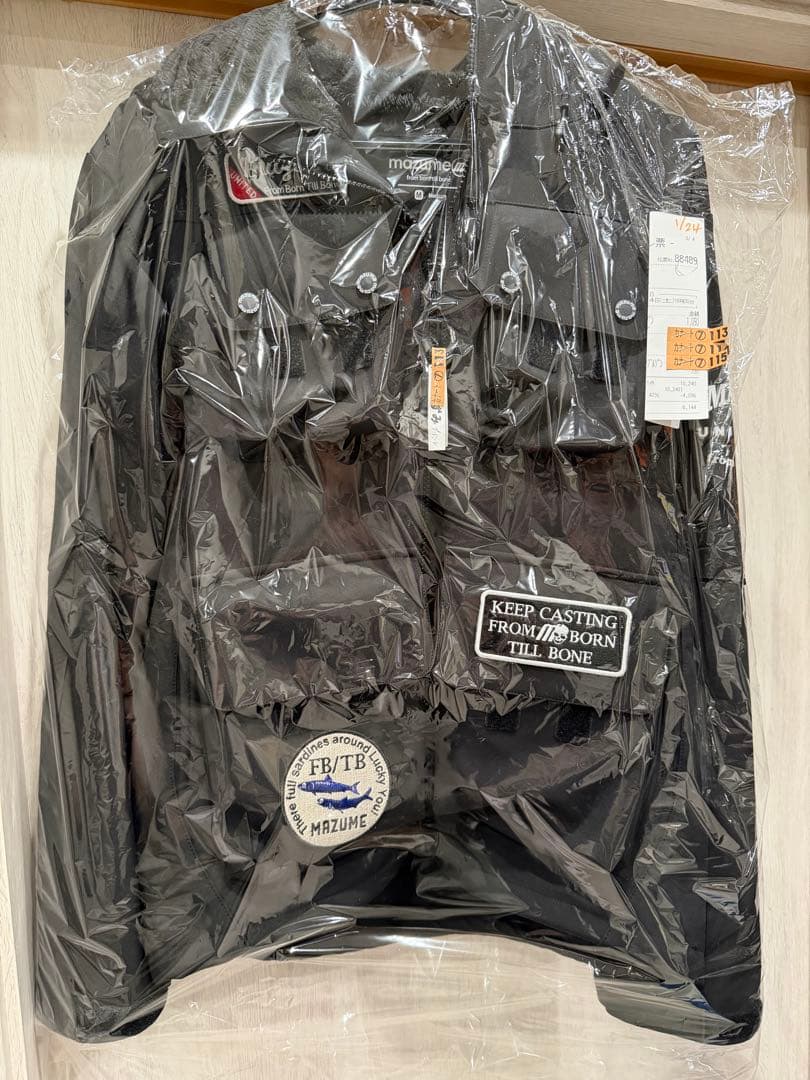 mazume マズメ フィッシングジャケット 防寒 裏ボア 黒