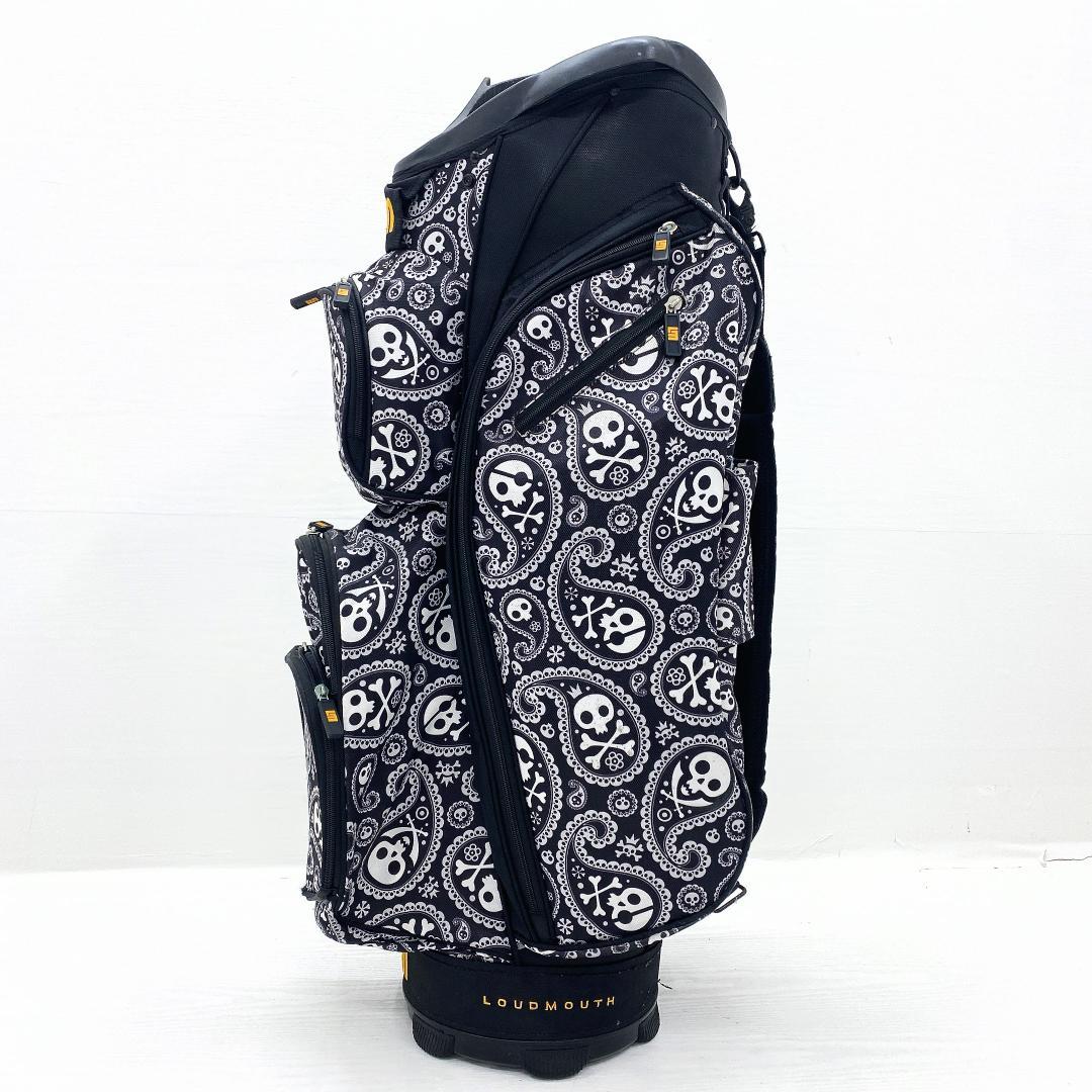 LOUDMOUTH スカル柄 キャディバッグ ゴルフバッグ 9.5 14分割