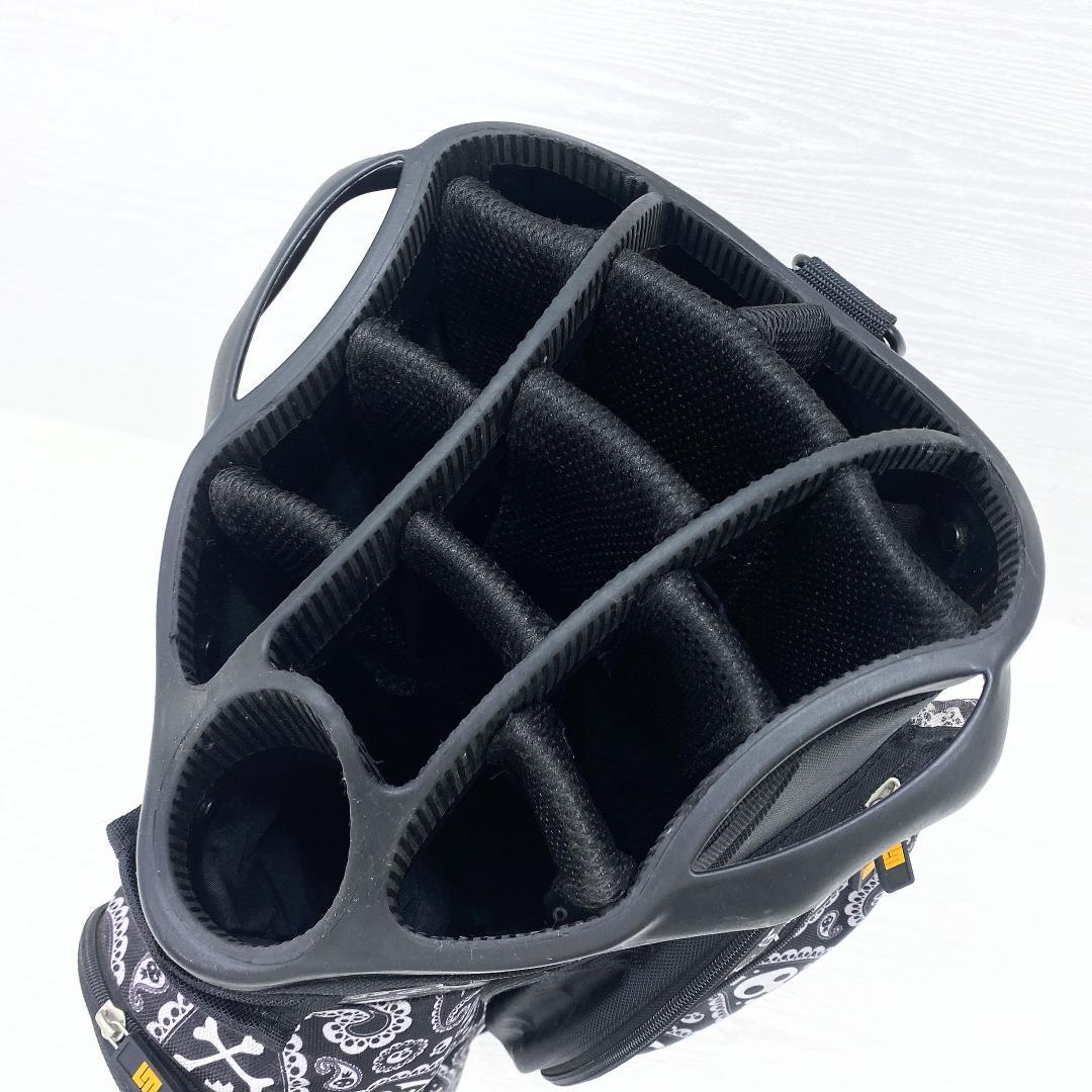 LOUDMOUTH スカル柄 キャディバッグ ゴルフバッグ 9.5 14分割