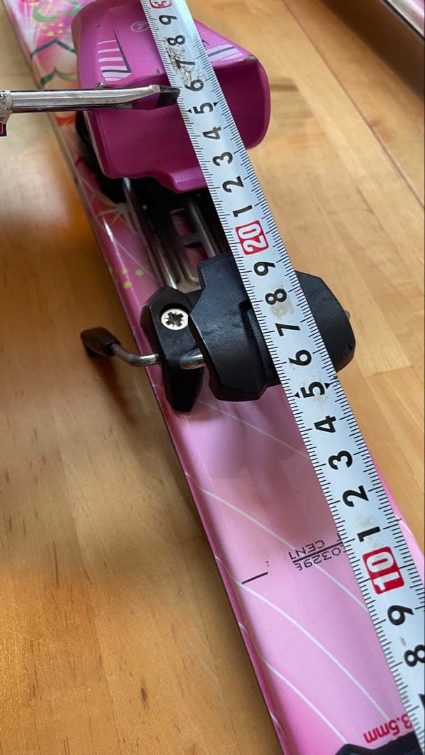 カービングスキー板106cmセットビンディングストックkazamaピンク