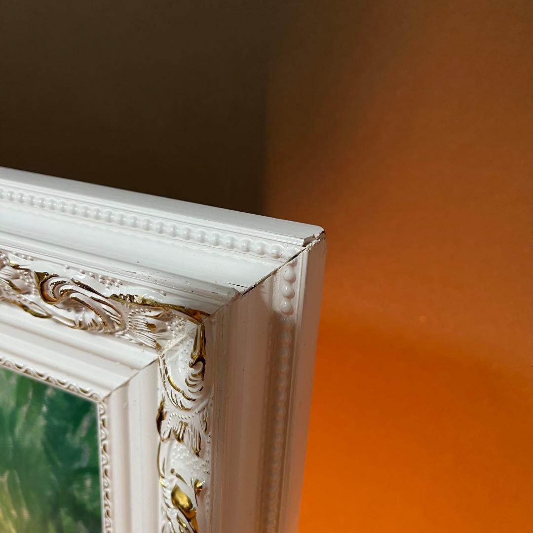 ★アウトレット★手書き油絵 モネ 睡蓮の池 日本の橋 額付 絵画 油彩画