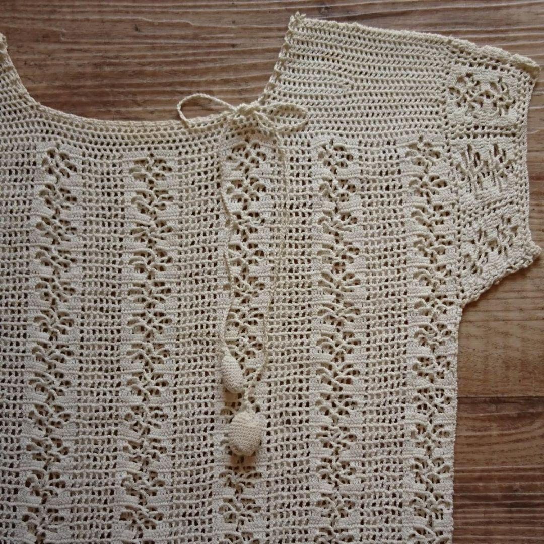 フランスアンティーク ワンピース レース編み 子ども用