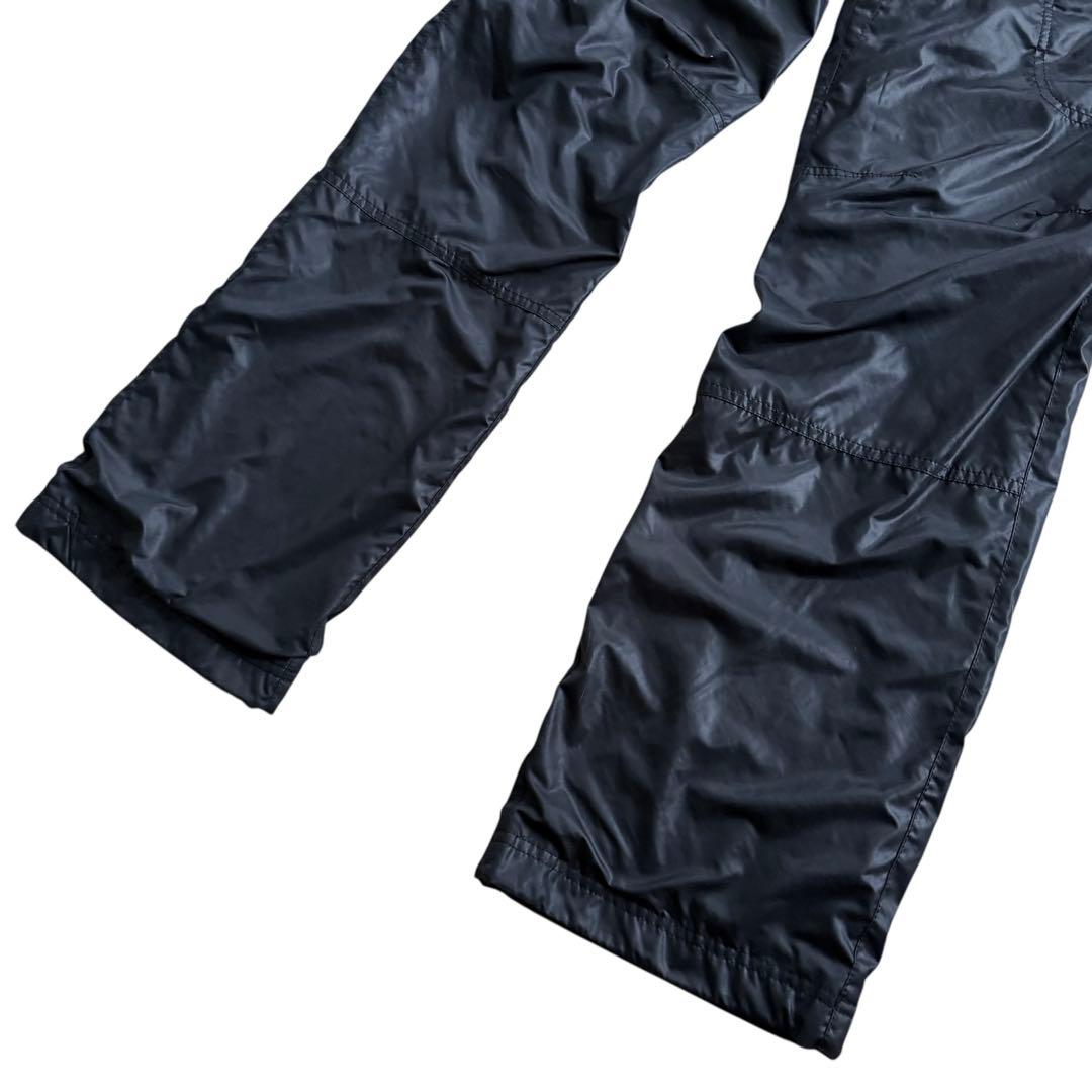 パーリーゲイツ 中綿 ナイロンパンツ ロゴ入り 5サイズ メンズL 黒 冬ゴルフ