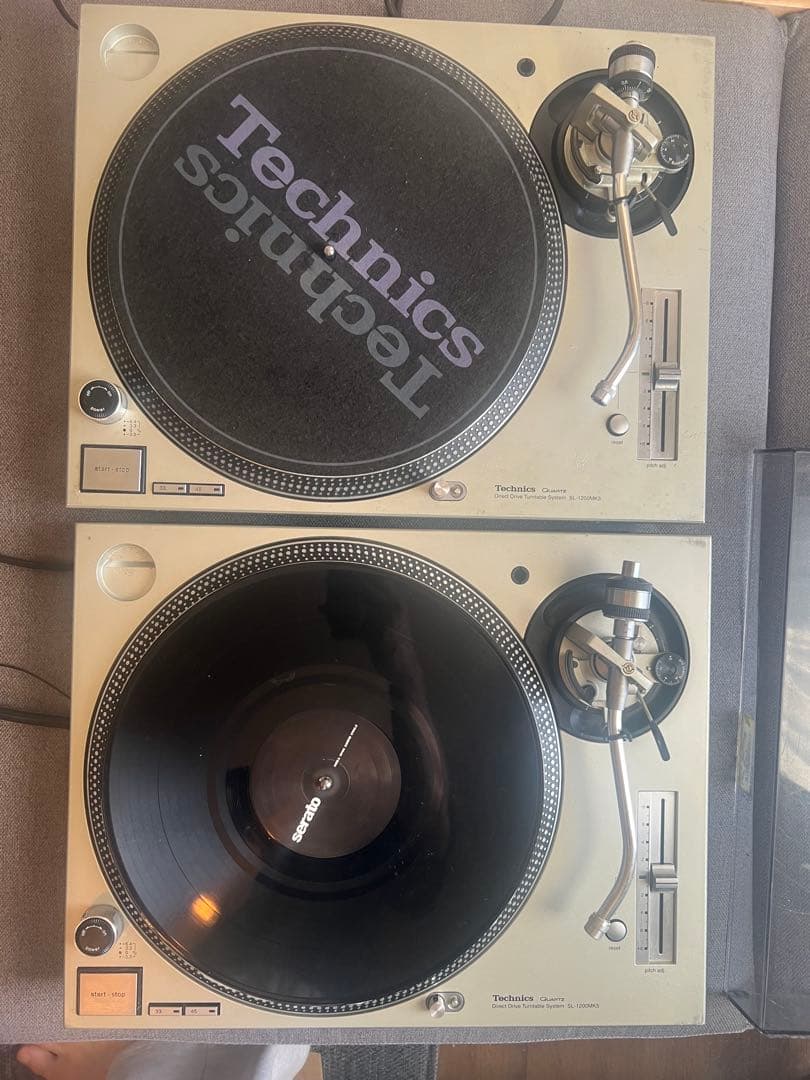 Technics SL-1200 mk5ターンテーブル シルバー×2台セット