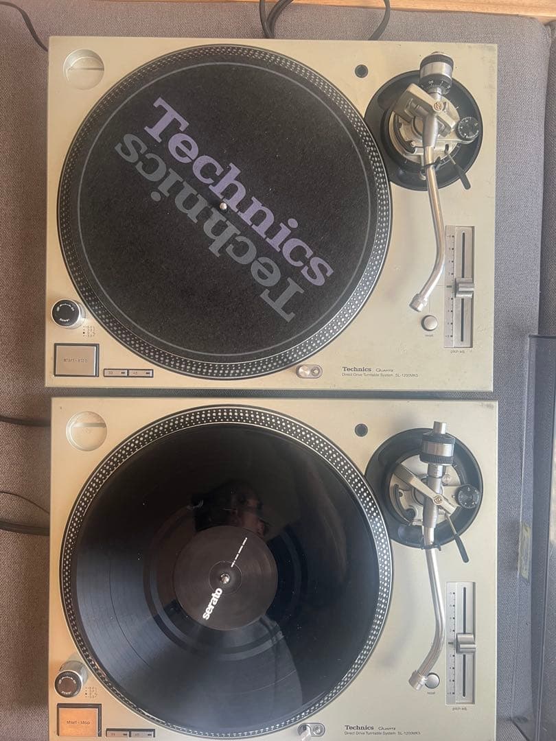 Technics SL-1200 mk5ターンテーブル シルバー×2台セット