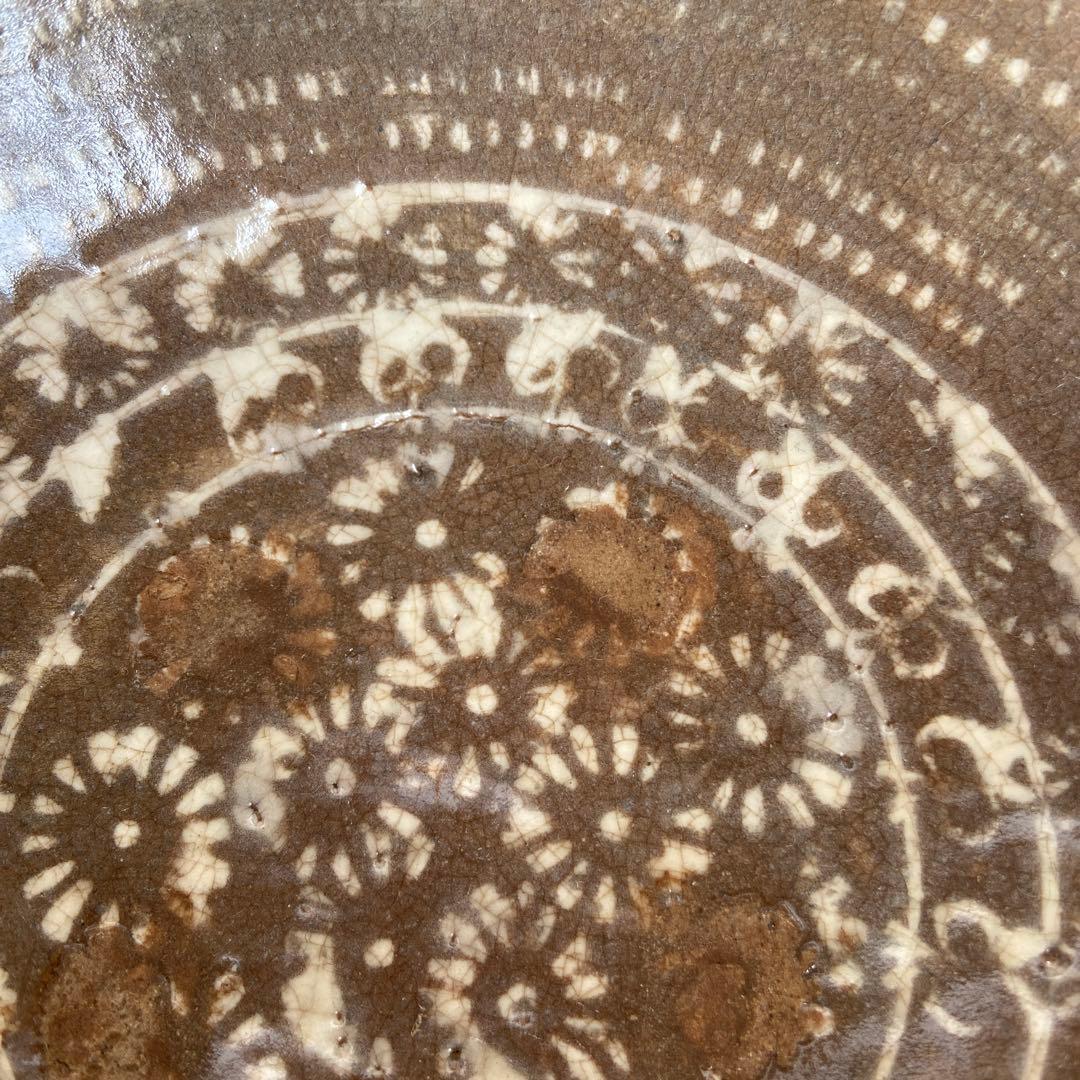 李朝古花三嶋茶碗