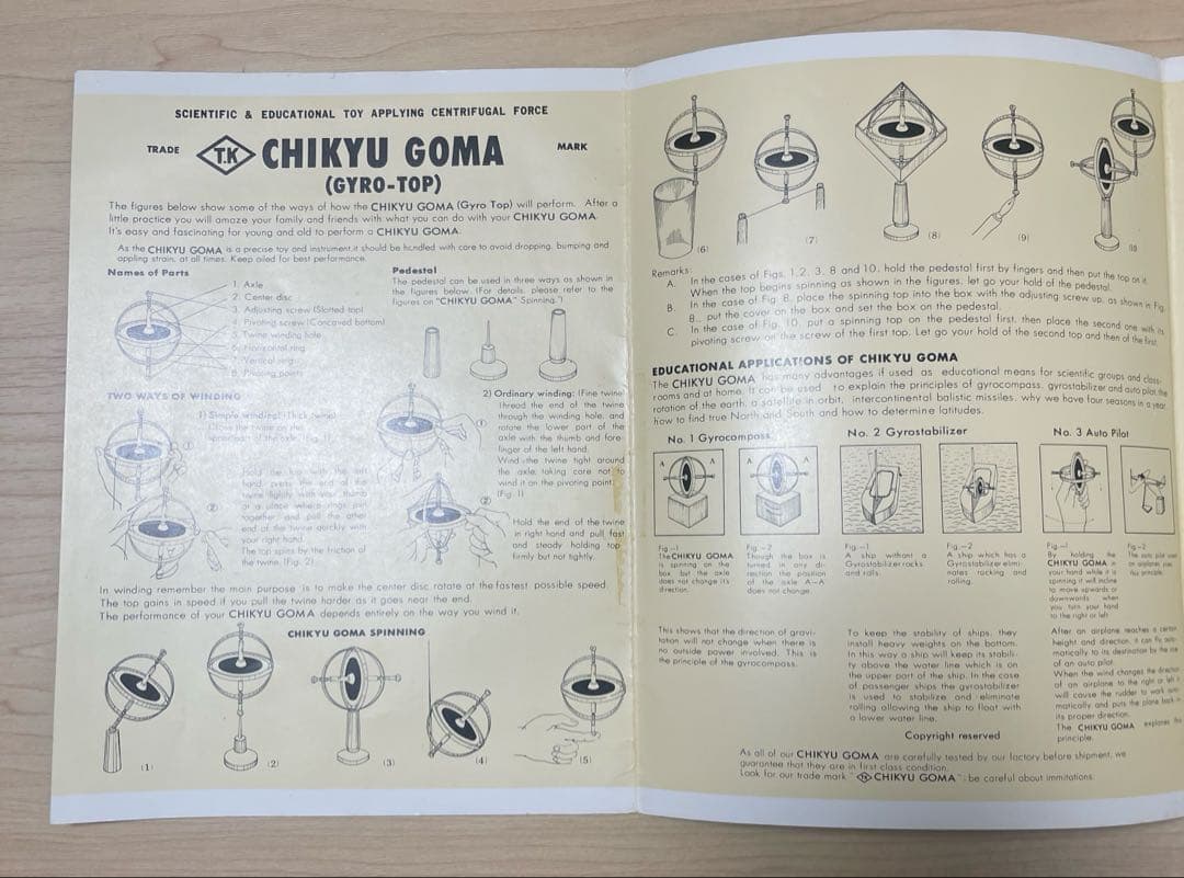◯稀少品●地球ゴマカタログ●TIGER GYROSCOPE カタログ●