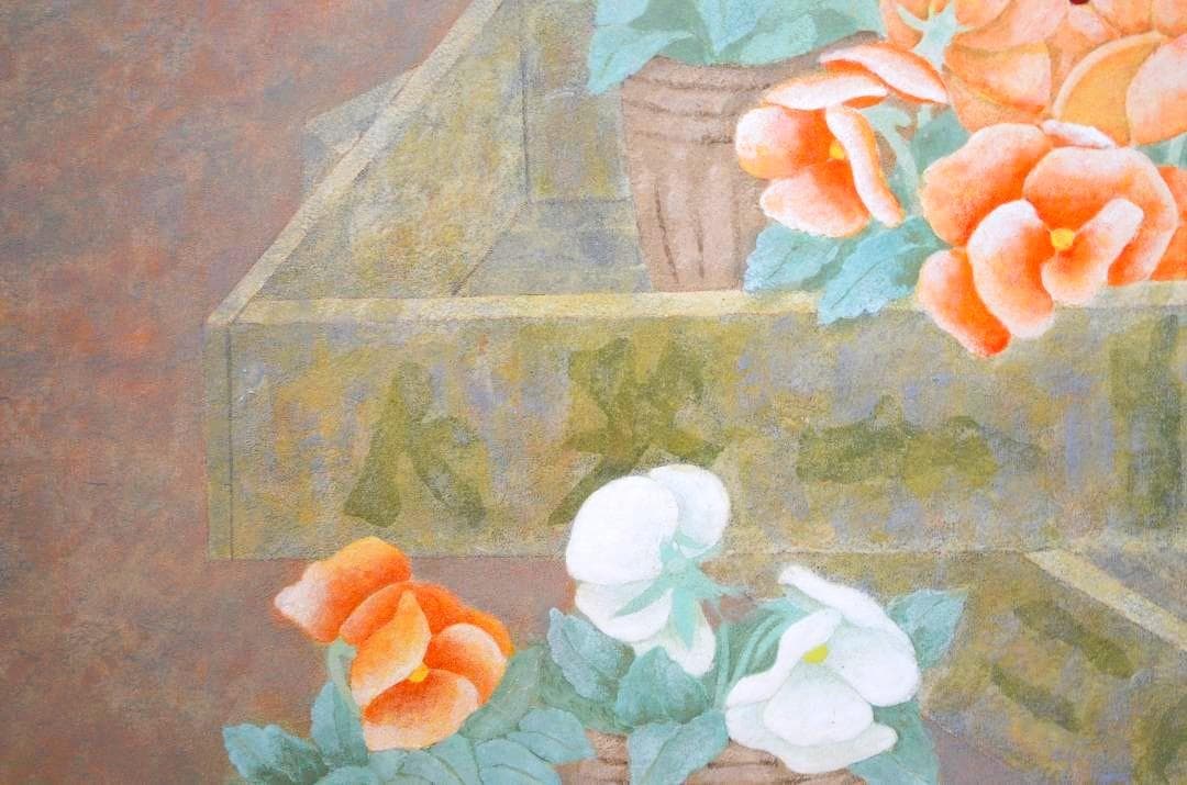 【作品名 「宝石箱」 岩絵の具 日本画 額入り】