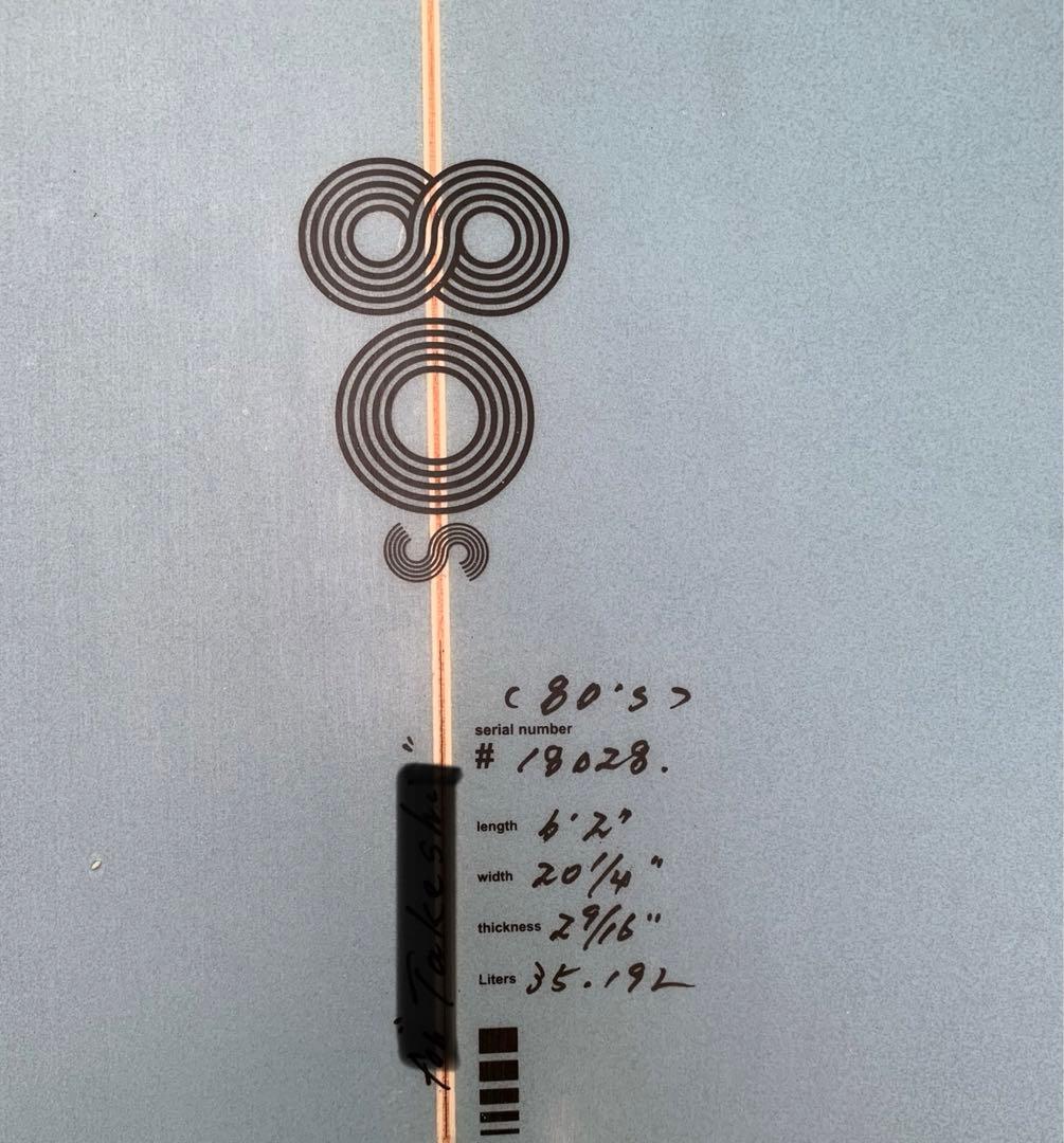 【美品】ジャスティス JUSTICE 80s 6’2” 35L サーフボード