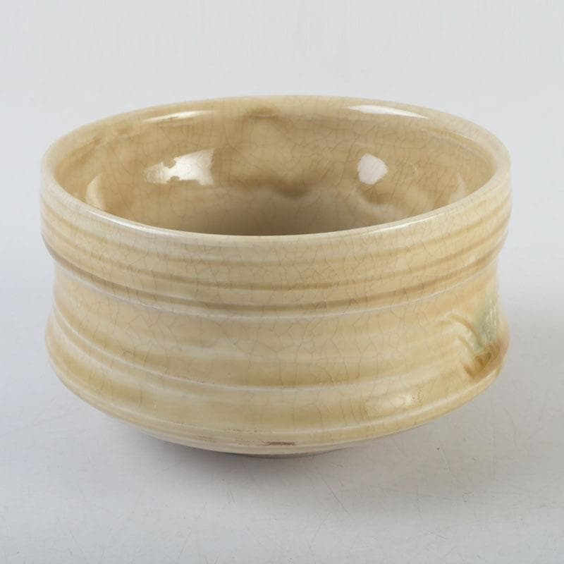 茶道具　北大路魯山人作　黄瀬戸　茶碗　共布　黒田陶々庵極め箱　V　9608