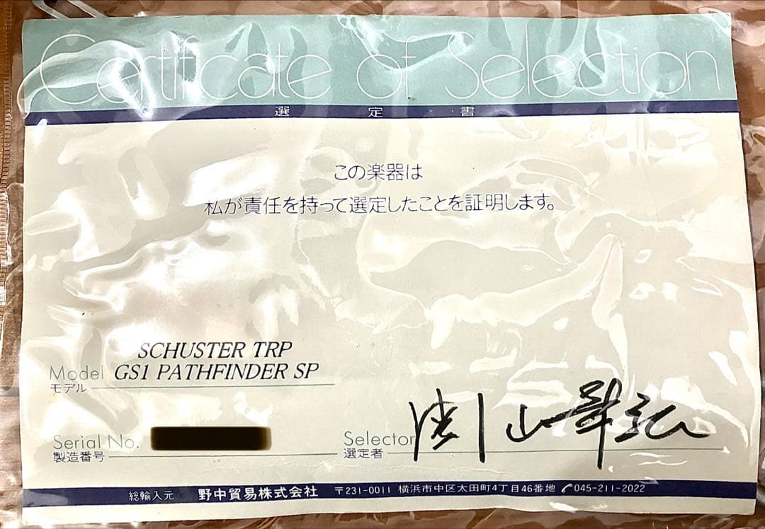 【選定品】SCHUSTER トランペット Pathfinder GS1 SP