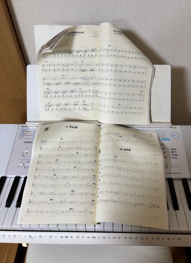 【3点セット】CASIO LK-223 電子キーボード (スタンド・椅子付き)