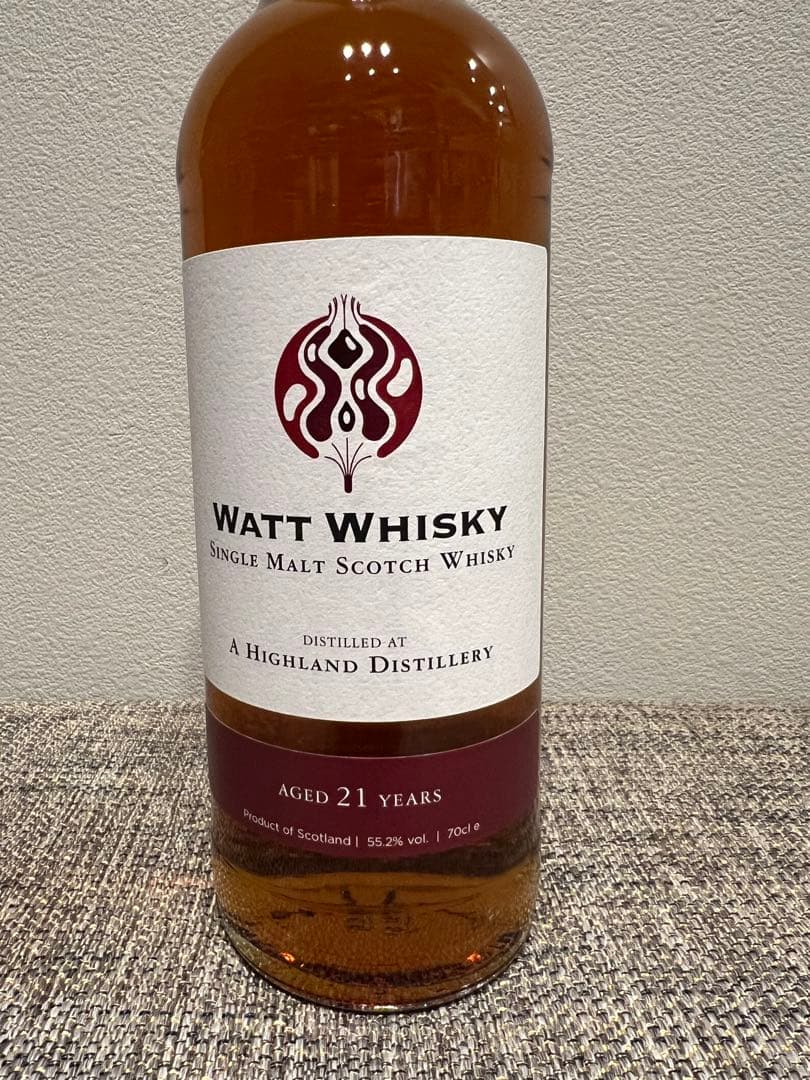 Watt Whisky 21年 シェリー樽 カスクストレングス　55.2% 箱付