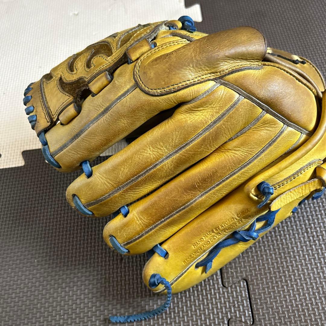硬式野球グローブ イエロー/ブルー