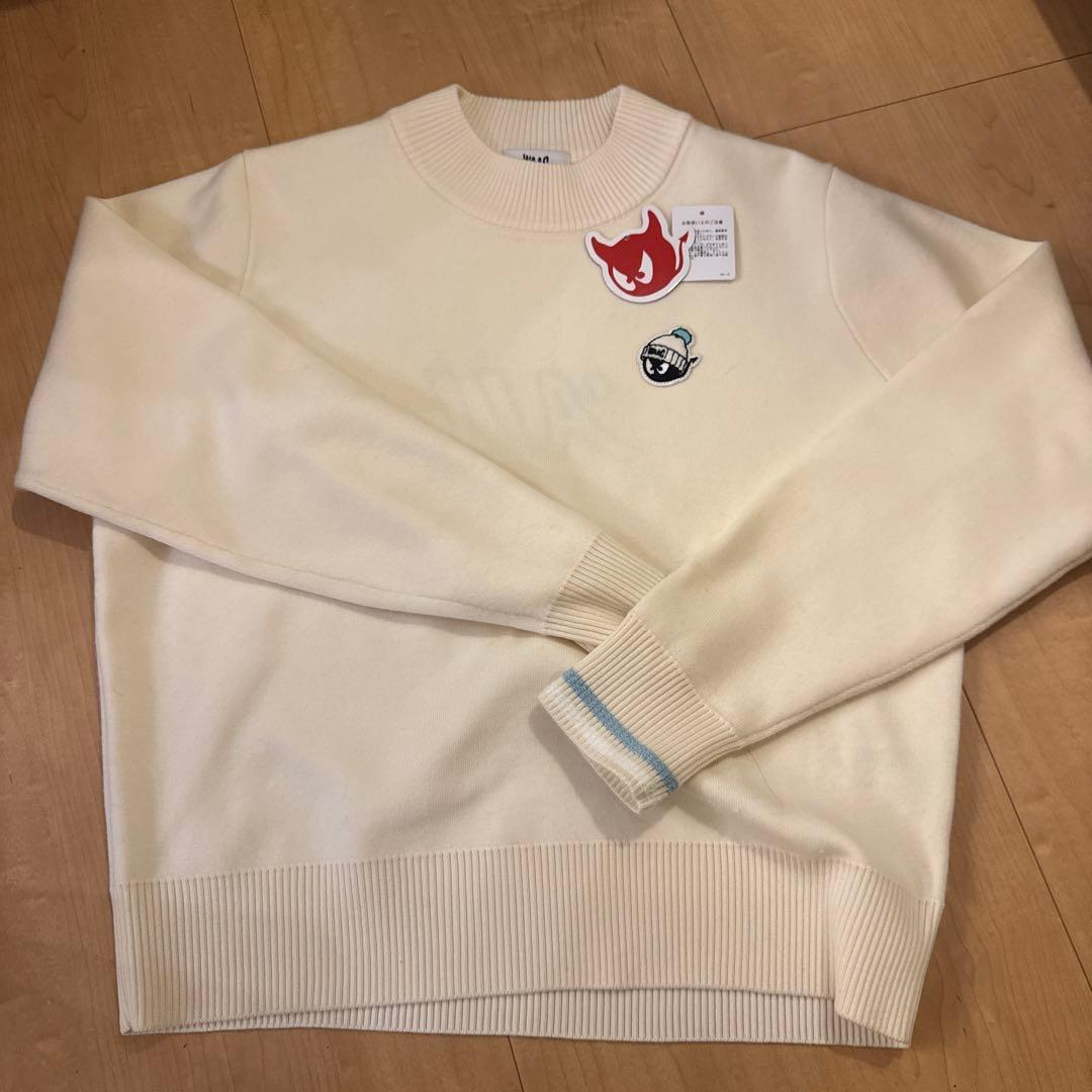 WAAC ゴルフウェア　アイボリー ニット