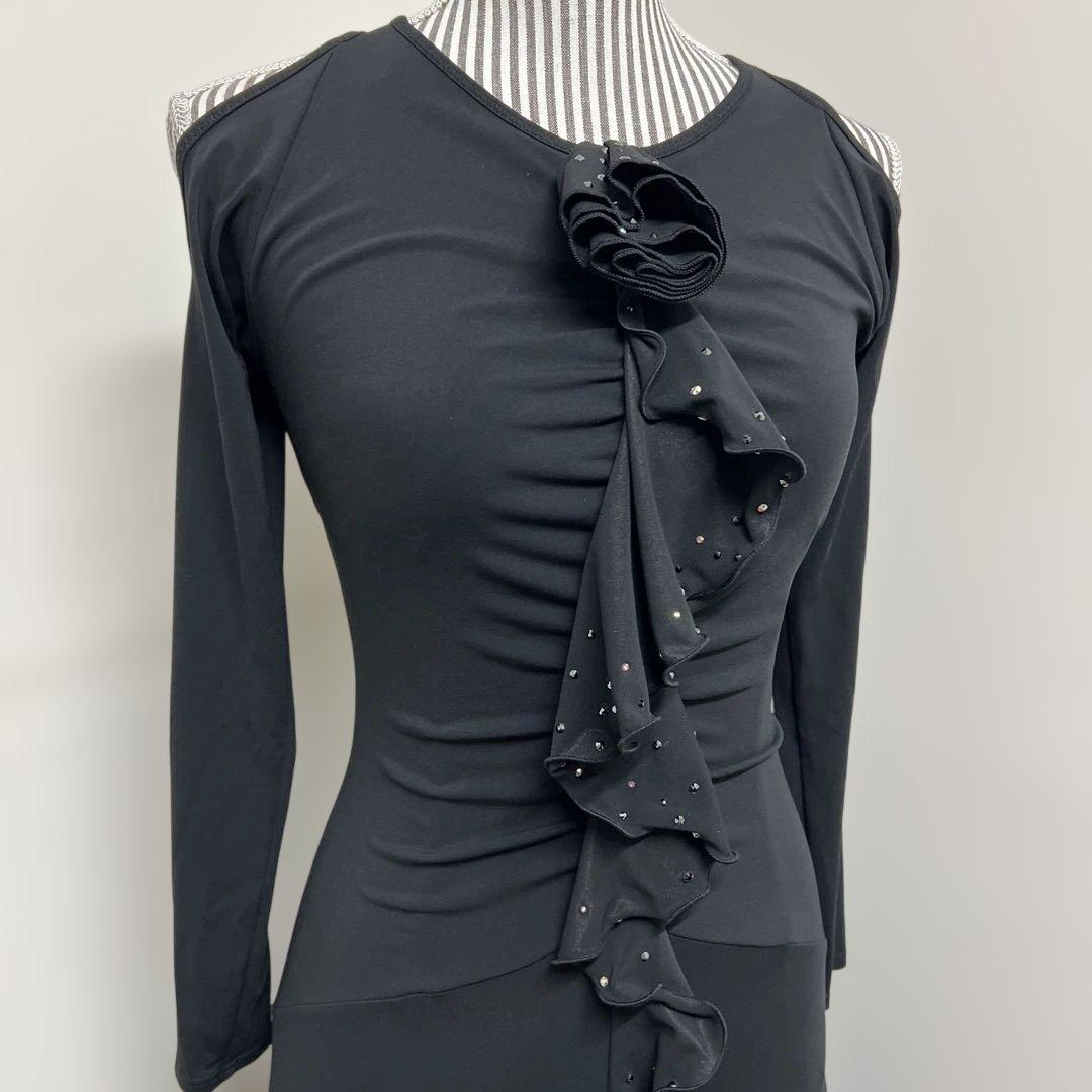 チャコット　社交ダンス　ブラックドレス　M