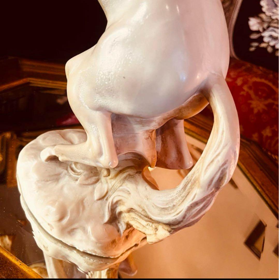 湯布院アンティーク イタリア製　サンティーニ 西洋彫刻 跳ね馬像 オブジェ置物