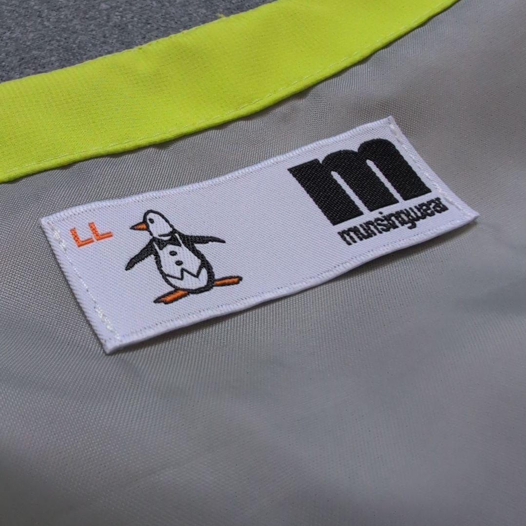 【美品】マンシングウェアゴルフ　フルジップノーカラーダウンベスト　LL