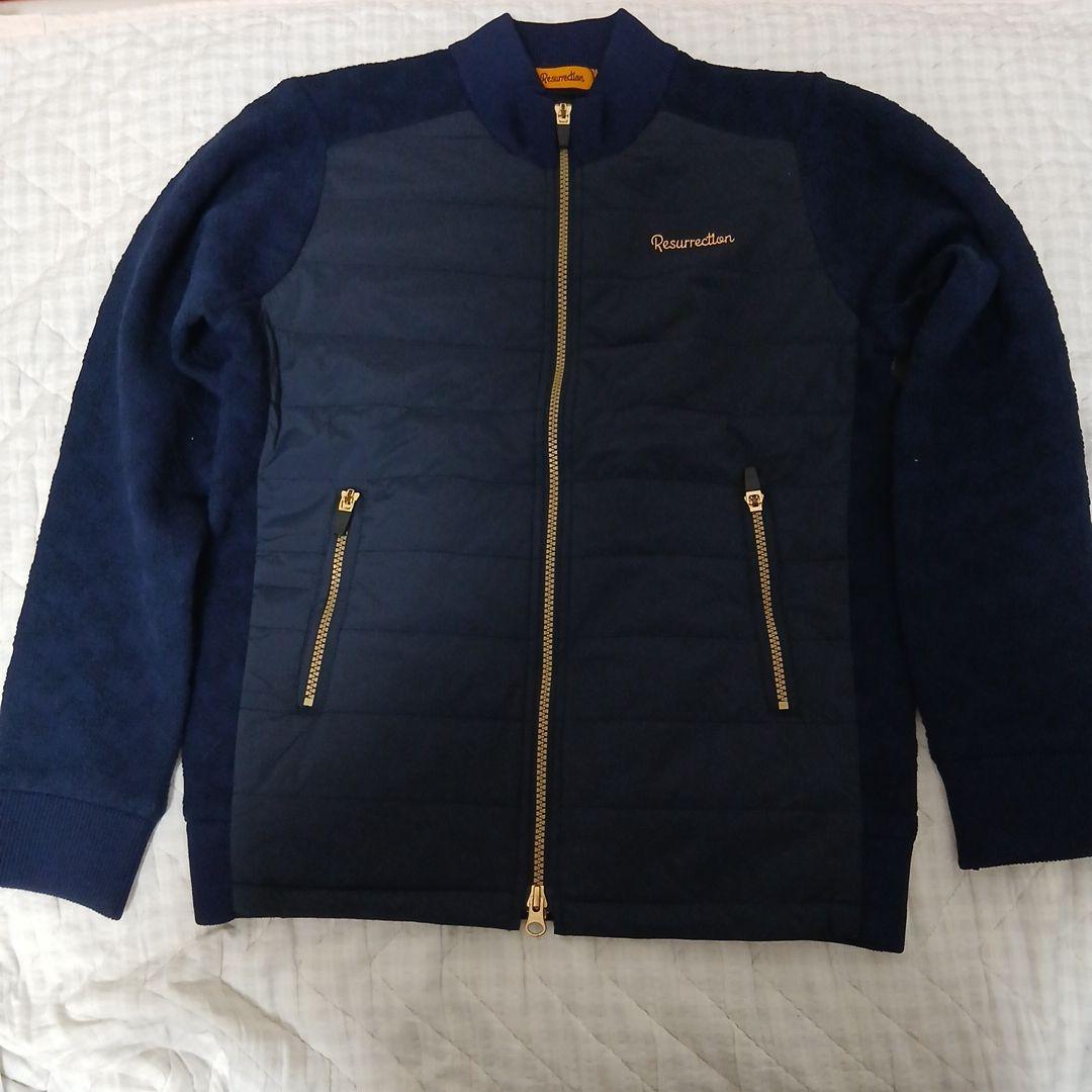 レザレクション レディース GMニットコンビネーションパデットブルゾン紺